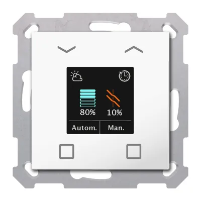 MDT Jalousietaster Smart 55 BE-JTA5504.01 | KNX 4-fach Unterputz | Farbdisplay | Weiß glänzend | 55mm Schalterprogramme
