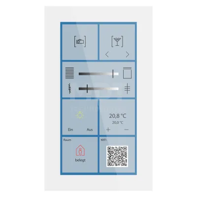 MDT KNX Glas Touch Bedientableau BE-GTSP6TW.01S | Smart Plus 6 Zoll | RGBW Touch | Unterputz | KNX Secure | Weiß