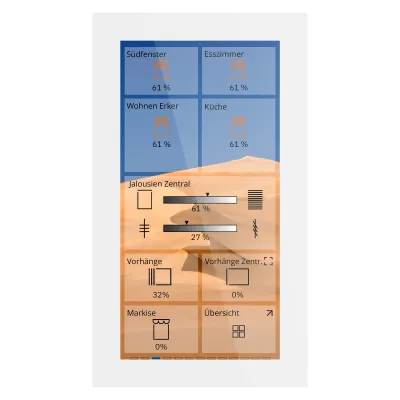MDT KNX Glas Touch Bedientableau BE-GTSP6TW.01S | Smart Plus 6 Zoll | RGBW Touch | Unterputz | KNX Secure | Weiß