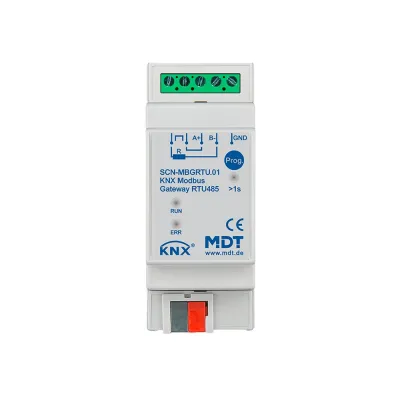 MDT KNX Modbus Gateway SCN-MBGRTU.01 | RS-485 RTU485 | REG-Montage | 2TE | 30V DC | LED | IP20 | bidirektional