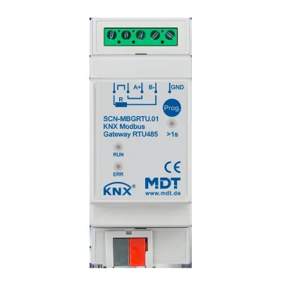 MDT KNX Modbus Gateway SCN-MBGRTU.01 | RS-485 RTU485 | REG-Montage | 2TE | 30V DC | LED | IP20 | bidirektional