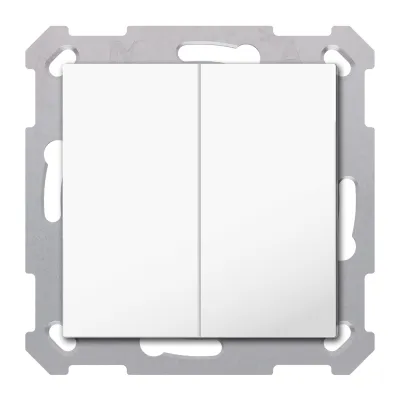 MDT Tastsensor RF-TAL55B202.01S | KNX RF+ Funk 2-fach | Unterputz | 4-fach Bedienelement | Reinweiß glänzend