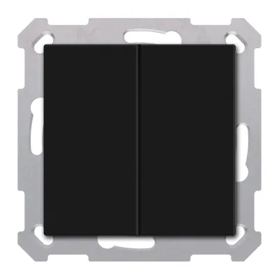 MDT Tastsensor RF-TAL55B206.01S KNX RF+ 2-fach | Unterputz | 55mm | Temperatursensor | schwarz matt