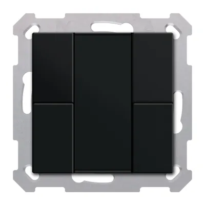 MDT KNX Taster 55 4-fach BE-TA550406.02 | Unterputz | 4 Tasten | Beschriftungsfeld | Kunststoff matt | Schwarz