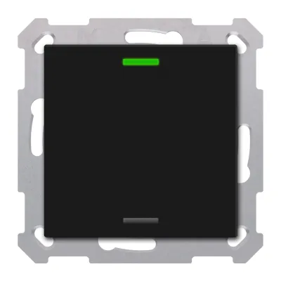 MDT KNX Taster Light 55 BE-TAL55T106.01 | 1-fach RGBW Tastsensor | Temperatursensor | Unterputz | Schwarz matt