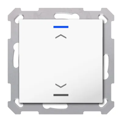 MDT KNX Taster Light 55 BE-TAL55T1.A1 | 1-fach | RGBW-LED | Temperatursensor | Jalousiefunktion | glänzend | weiß