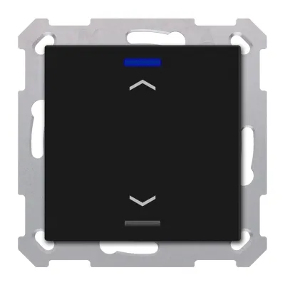MDT KNX Taster Light 55 BE-TAL550106.A1 | 1-fach | RGBW Status-LED | Jalousiefunktion | Unterputz | Schwarz matt