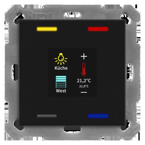 Bild: MDTtechno. KNX Taster Smart 55 4-fach Farbdi BE-TAS55T406.01