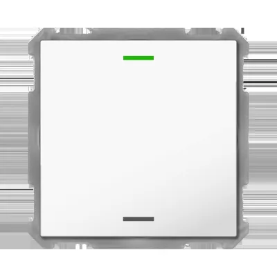 MDT Taster Light 63 1-fach BE-TAL6301.01 | KNX Tastsensor Unterputz | RGBW Status-LED | 2 Tastenflächen | glänzend weiß