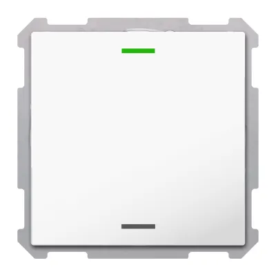 MDT Taster Light 63 1-fach BE-TAL6301.01 | KNX Tastsensor Unterputz | RGBW Status-LED | 2 Tastenflächen | glänzend weiß