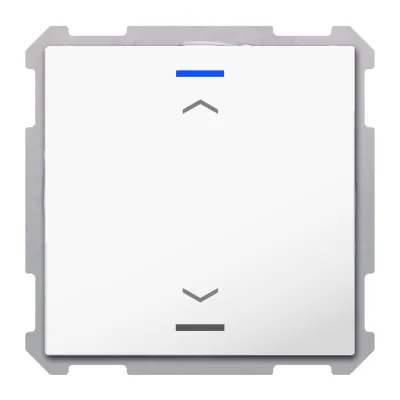 MDT Taster Light 63 1-fach BE-TAL6301.A1 | KNX Tastsensor Unterputz | RGBW LED | 2 Bedienflächen | Studioweiß