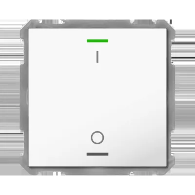 MDT Taster Light 63 1-fach BE-TAL6301.B1 | KNX Tastsensor Unterputz | RGBW LED | 2 Tasterflächen | weiß RAL 9016