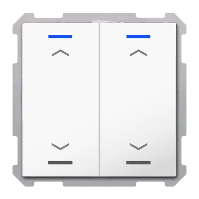 MDT Taster Light 63 2-fach BE-TAL6302.A1 | KNX | Unterputz | RGBW Status-LED | Jalousie | Kunststoff | weiß RAL 9016
