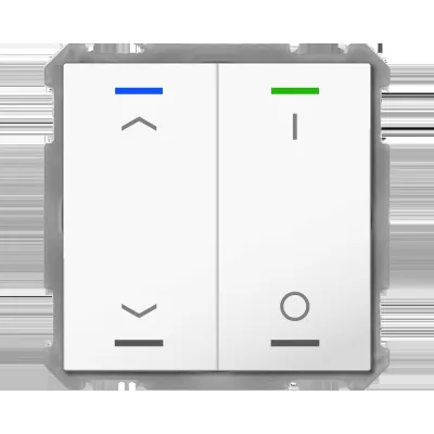 MDT Taster Light 63 2-fach BE-TAL6302.C1 | KNX Tastsensor | 4 Tasterflächen | RGBW LED | UP | weiß glänzend