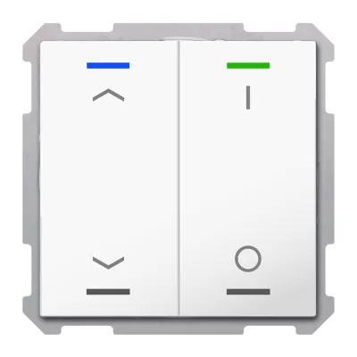 MDT Taster Light 63 2-fach BE-TAL6302.C1 | KNX Tastsensor | 4 Tasterflächen | RGBW LED | UP | weiß glänzend