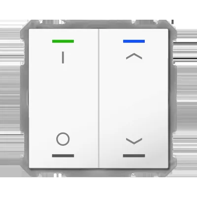 MDT Taster Light 63 BE-TAL6302.D1 | KNX Taster 2-fach | RGBW LED | Schalten | Unterputz | glänzend | Studioweiß