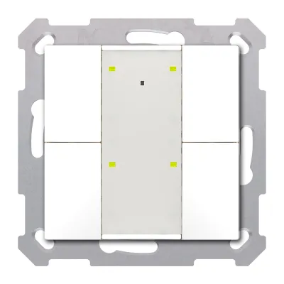 MDT Tastsensor Plus TS 55 BE-TA55T4.G2 | KNX Taster 4-fach | Temperatursensor | LED-Status | Unterputz | Reinweiß