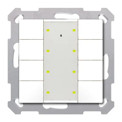 MDT Tastsensor Plus BE-TA55T8.G2 | KNX Taster 8-fach | Temperatursensor | LED-Anzeige | Unterputz | Reinweiß glänzend