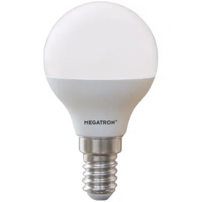 MEGATRON LED-Tropfenlampe MT65002 E14 | 5,5W 550lm | 4000K neutralweiß | AC/DC 170-250V | mattiert | nicht dimmbar