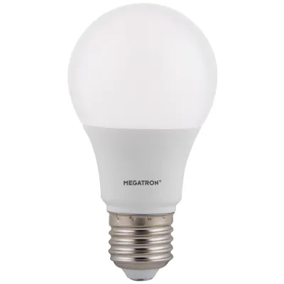 MEGATRON LED-Lampe E27 A60 MT65006 | 5,5W 550lm | 4000K neutralweiß | AC/DC 170-250V | matt | nicht dimmbar | weiß