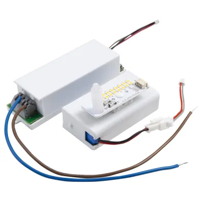 MEGAMAN Notbeleuchtungsmodul MM77175 FONDA & RENZO | 3h Notlichtbaustein | 300lm 4000K | Kunststoff weiß | 108x75x60mm