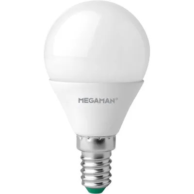 Megaman LED-Lampe | MM21084 | P45 E14 | 5,5W | 470lm | warmweiß 2800K | nicht dimmbar | opal | Tropfenform | weiß