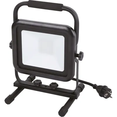 MEGATRON LED-Baustrahler MT69038 ISPOT XL | 50W | 4000lm | 4000K Neutralweiß | IP65 | Stativ | Aluminium schwarz | flach