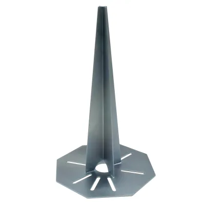 MEGATRON PRO Erdspieß MT69047 | Universal für Pollerleuchten | Stahl verzinkt | 185x185x304 mm | Nickel