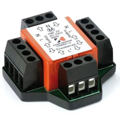 Kaiser Nienhaus Mehrfachsteuerrelais 330000 | Trennrelais für 2 Motoren | 230V | Unterputz | Zentraleingang | 2A