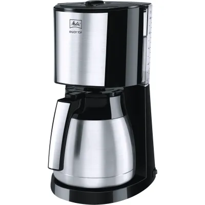Melitta Filterkaffeemaschine Enjoy Top Therm | 10 Tassen | Edelstahl-Thermokanne | 1000W | schwarz