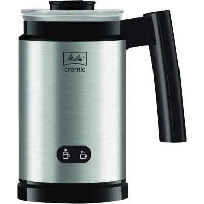 Melitta Cremio II Milchaufschäumer | Edelstahl | 150ml Schaum | 250ml Milch | warm/kalt | 450W | Antihaft