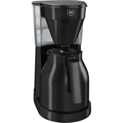 Melitta Filterkaffeemaschine Easy II Therm 1023-06 | 8 Tassen | Isolierkanne | Tropfstopp | Schwenkfilter | schwarz