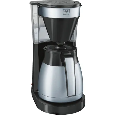 Melitta Filterkaffeemaschine EasyTop II Therm 1023-10 | Edelstahl-Thermkanne | Tropfstopp | 10 Tassen | schwarz