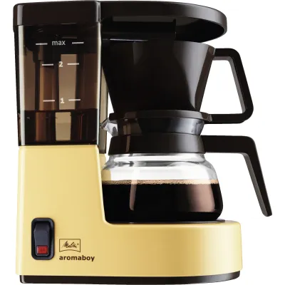 Melitta Filterkaffeemaschine 1015-03 Aromaboy | 2 Tassen | 500W | Glaskanne | Auto-Off | Beige/Braun