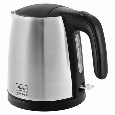 Melitta Prime Aqua Mini Wasserkocher | 1,0 l | 2200 W | Edelstahl | kabellos | Überhitzungsschutz