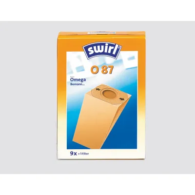 Swirl Staubsaugerbeutel O 87 | passend für Omega Contur 500-701 | 9 Stück | Papier | Premium-Qualität