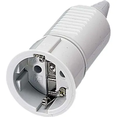 MENNEKES Schuko-Kupplung 10752 | 16A 230V | 2-polig+E | IP20 | Kunststoff Thermoplast | halogenfrei | blau RAL5007