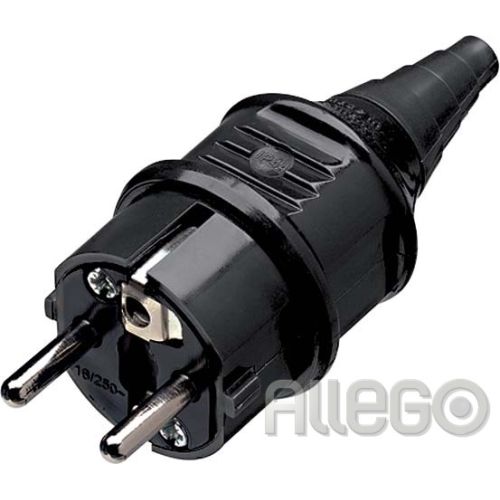 Bild: Mennekes 10754 SCHUKO-STECKER SCHWARZ