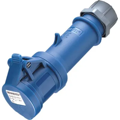 Mennekes Kupplung ProTOP II 122 | CEE-Kupplung 32A 3-polig 6h | 230V IP44 | Schraubklemme | Kunststoff | Blau
