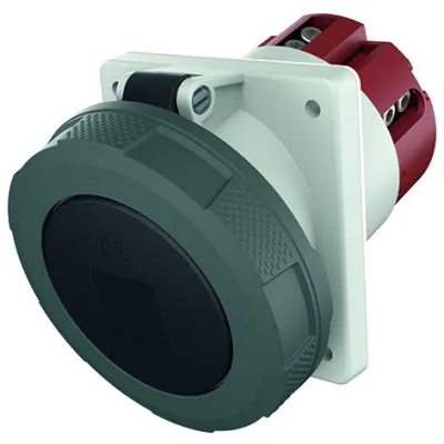 MENNEKES CEE-Anbausteckdose 2546P | 125A 5-polig | 600-690V 5h | IP67 | X-CONTACT | Pilotkontakt | abgewinkelt | schwarz