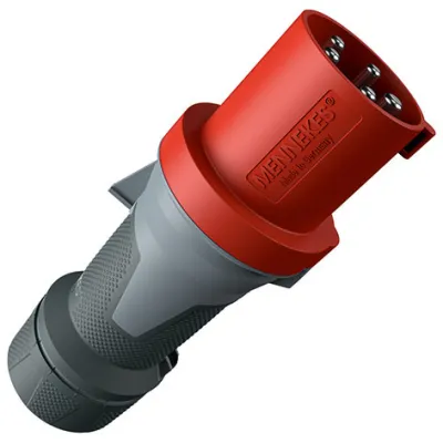 Mennekes CEE-Stecker 13112 | PowerTOP Xtra | 63A 5-polig 6h 400V | IP44 | Schraubklemme | Kunststoff | rot