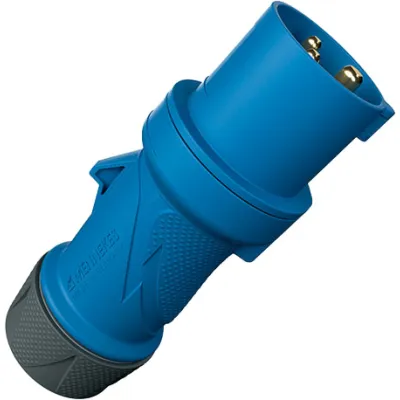 MENNEKES CEE-Stecker 13502 | PowerTOP Xtra 16A 3-polig | IP54 | Schraubklemme | gerade | 6h | Kunststoff | blau