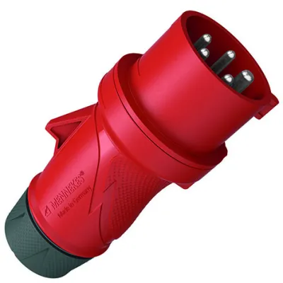 MENNEKES CEE Stecker 13563 | 5-polig 16A | 400V | IP54 | Xtra R | Schraubklemme | Kunststoff | rot | 6h
