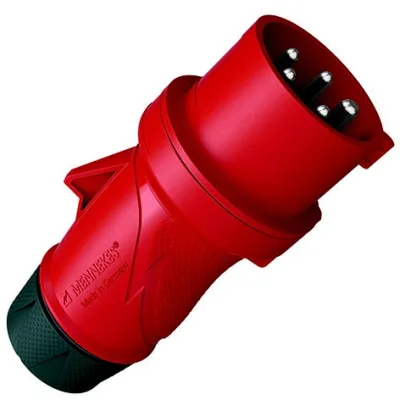 MENNEKES CEE Stecker 13584 PowerTOP Xtra R | 32A 5-polig | 400V 6h | IP54 | Schraubklemme | Kunststoff | rot