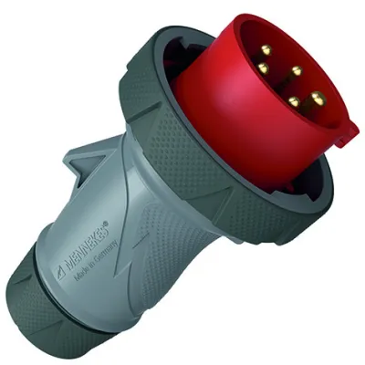MENNEKES CEE Stecker 13624 | 5-polig | 16A | 400V | IP67/IP69 | PowerTOP Xtra ErgoCONTACT | Schraubklemme | rot