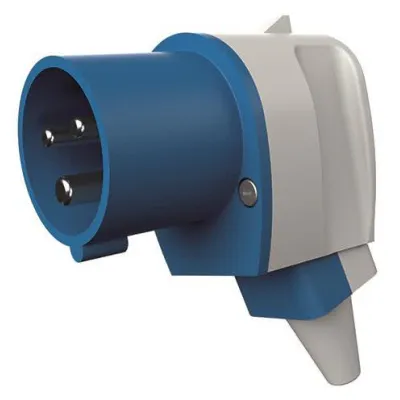 MENNEKES CEE-Winkelstecker 1411 | 16A 3-polig | 230V 6h | IP44 | Kabelknickschutz | Schraubklemme | blau