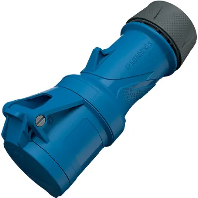MENNEKES CEE Kupplung 14502 | 16A 3-polig | IP54 | PowerTOP Xtra | Schraubklemme | gerade | Kunststoff | blau | 6h