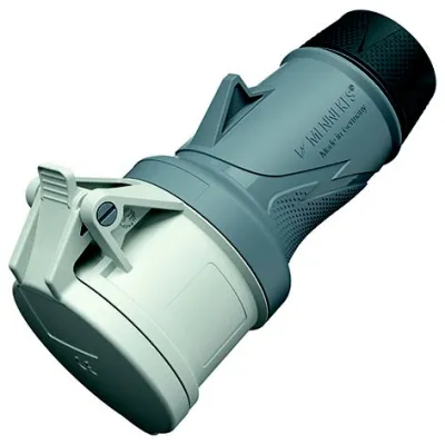 MENNEKES CEE Kupplung 14609 PTXR | 32A 5-polig 500V IP54 | Schraubklemme | gerade Ausführung | grau