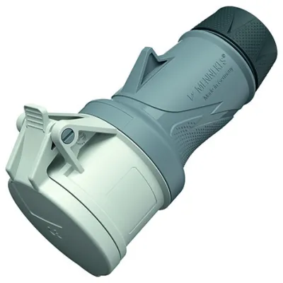 MENNEKES CEE Kupplung 14609 PTXR | 32A 5-polig 500V IP54 | Schraubklemme | gerade Ausführung | grau