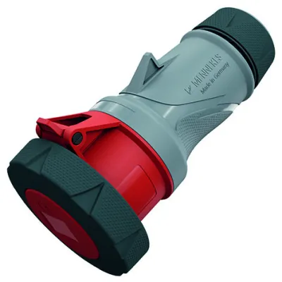 MENNEKES CEE Kupplung 14629 | PowerTOP Xtra 32A 5-polig 6h | 400V IP67 | Schraubklemme | Kunststoff | rot